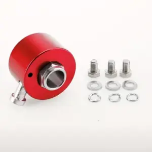 Universal Steering Wheel Quick Release Adapter, Red, with Bolts