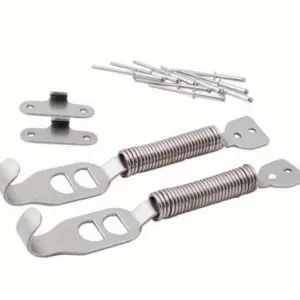 Bonnet Spring Clip Kit, 150mm Rally Hooks with Brackets and Rivets