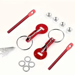 Racing Bonnet Pin Kit, 135mm x 12mm Pins with Flip-Over Clips